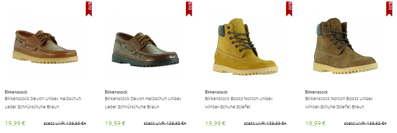 Birkenstock Schuhe für Männer & Frauen nur 19,99 Euro
