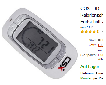 CSX 3D Schrittzähler billig bei Amazon