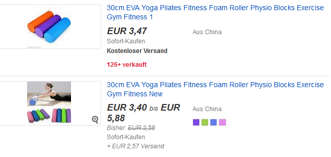 Foam Roller billig bei ebay bestellen
