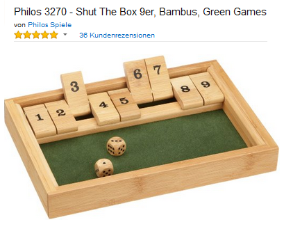 Shut The Box 9er-Version günstig