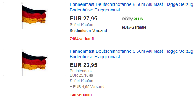 Deutschlandfahne mit Mast günstig im Internet kaufen