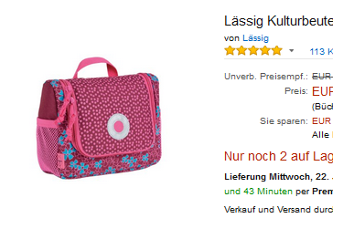Kulturbeutel für Kinder 4Kids, Mini Washbag von Lässig