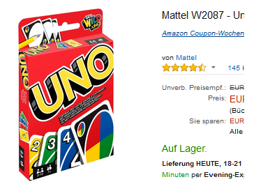 Uno Kartenspiel billig & versandkostenfrei