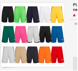 PUMA kurze Hosen und Shorts für nur 8,99 Euro
