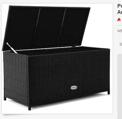 Polyrattan Auflagenbox Gartentruhe Gartenbox Kissenbox billig versandkostenfrei