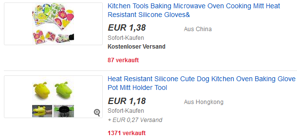 Topflappen als ebay-Gadget versandkostenfrei & richtig billig