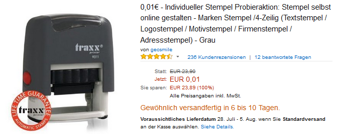 individueller Stempel - billig bei Amazon