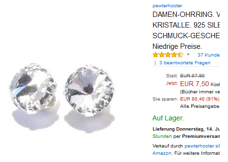 pewterhooter Ohrschmuck günstig