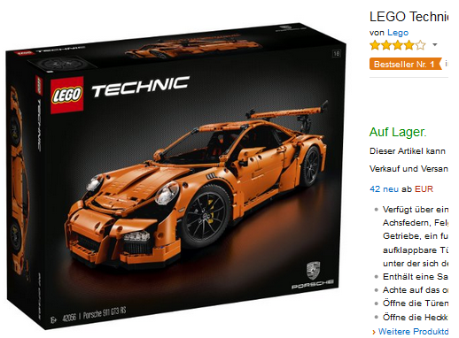 LEGO Technic 42056 - Porsche 911 GT3 RS