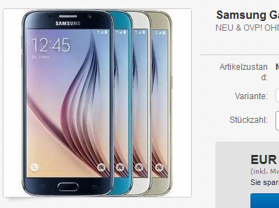 Samsung Galaxy S6 billig & versandkostenfrei bestellen