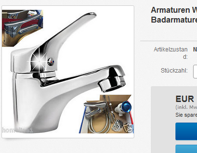 Armaturen & Wasserhahn nur 17,99 Euro mit Versand