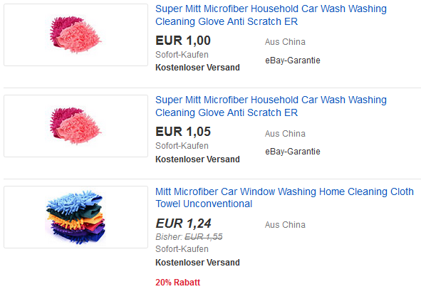 Putz-Handschuh als billiges Haushaltsgadget