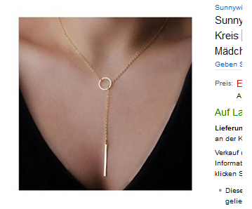 Schmuckschnäppchen Kette in Y-Form nur 2,28 Euro