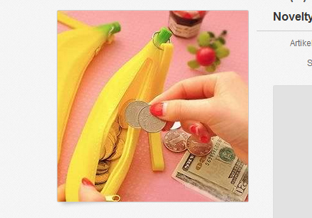 Silikon-Banane, lustiger Geldbeutel