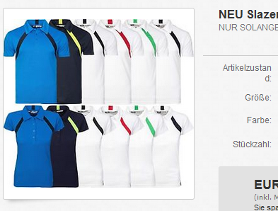 Slazenger Poloshirt für Männer & Frauen nur 7,99 Euro