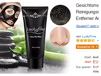 LuckyFine Gesichtsmaske reduziert, versandkostenfrei bei Amazon