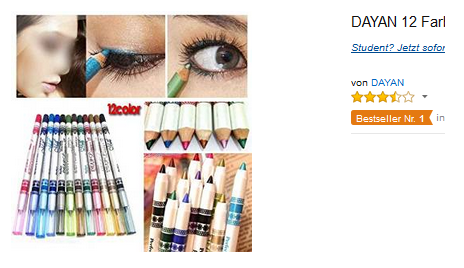 Set Glitzer-Eyeliner & -Lidstrich von Dayan sehr günstig