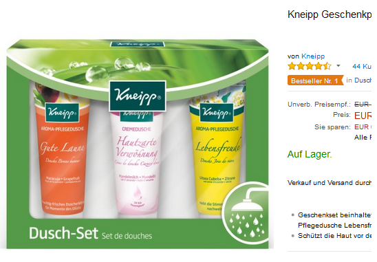 Kneipp Dusch-Set & Geschenkset für Oma, Tante, Kollegin, Freundin, Bekannte & Mutter