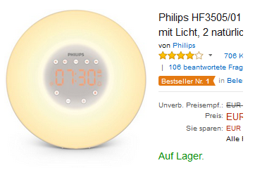 Philips Wake-up-Light HF350 stark reduziert