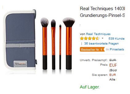 Pinselset & Grundierungsset Real Techniques 1403M Core Collection