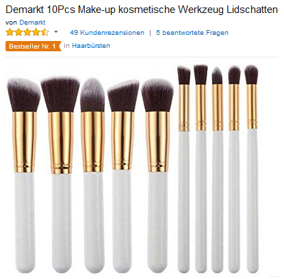 Lidschatten-Foundation-Pinsel-Set von Demarkt: 10 Stück nur 5,29 Euro