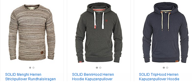 Solid Pullover für Männer günstig, reduziert bei Amazon