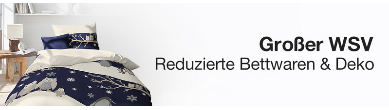 Amazon-WSV mit Bettwaren & Deko