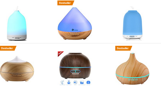 Aroma Diffuser, Duftzerstäuber & Luftbefeuchter gute Angebote bei Amazon
