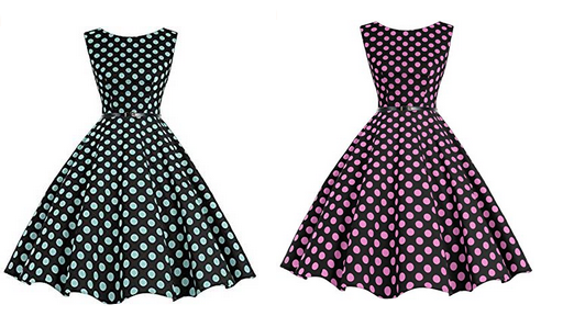 Polka Dot Sommerkleid Frauen Damen billig