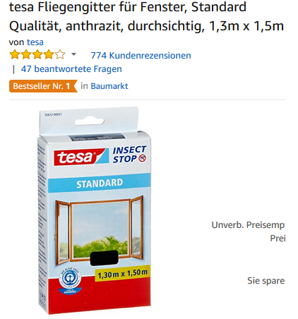 Fliegengitter & Insektennetz von tesa