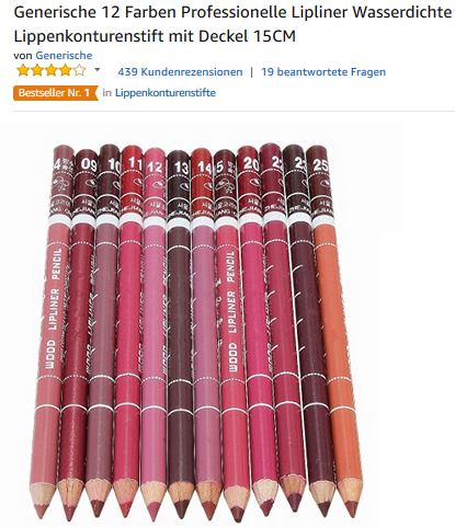 wasserdichte Lipliner