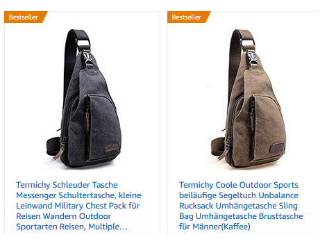 Termichy Sling Bag - günstige Tasche für Männer & Frauen