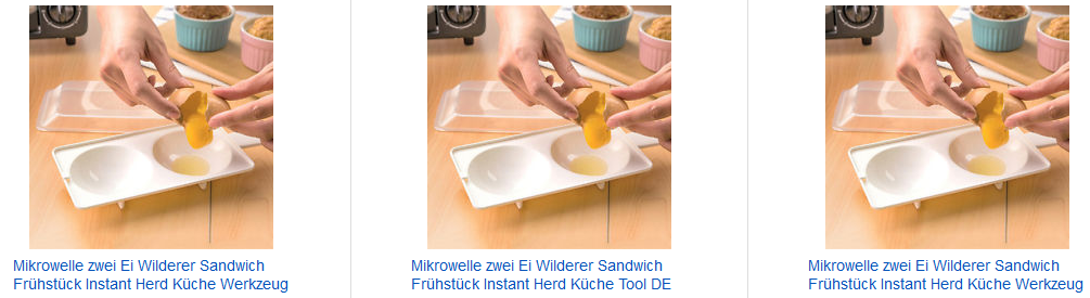 Eierkocher für die Mikrowelle - ebay.de Screenshot