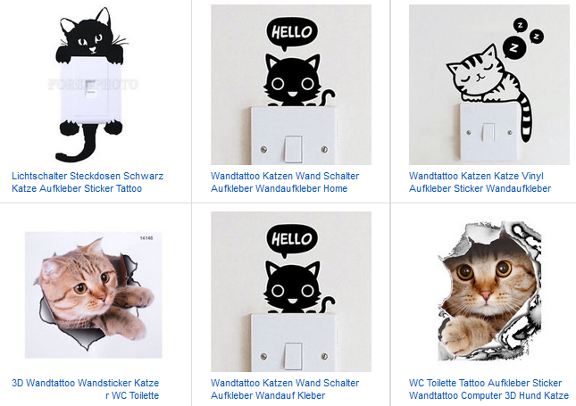 Katzen-Wandtattoos bei ebay.de