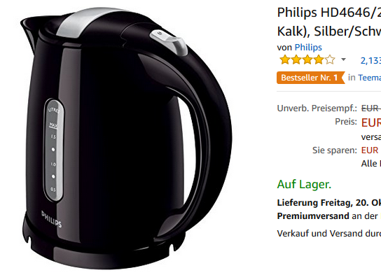 Philips HD4646 Wasserkocher