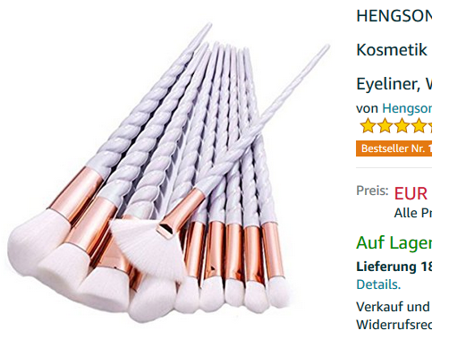 Einhorn-Pinselset von Hengsong - billig + versandkostenfrei bei amazon