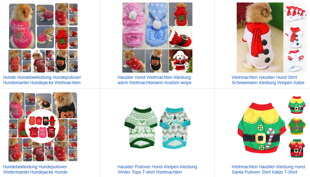 Weihnachtspullover für Hunde billig bei ebay ab 1€ mit Versand