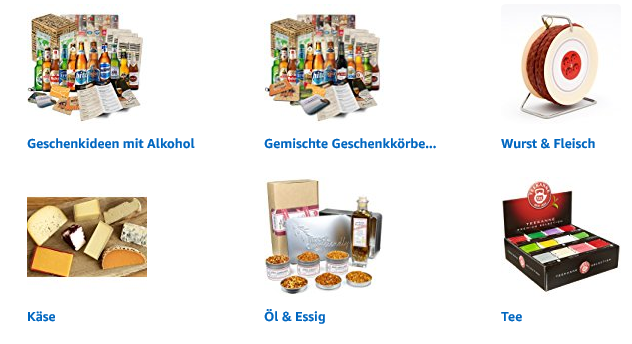 Weihnachtsgeschenke mit Feinkost finden bei Amazon mit Feinkost
