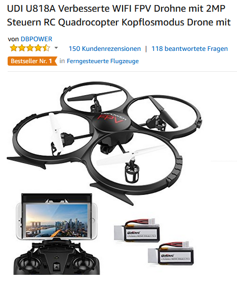 Quadrocopter-Drone von DBPOWER