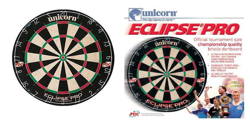offizielles PDC WM-Turnier Dartboard von unicorn - Eclipse Pro