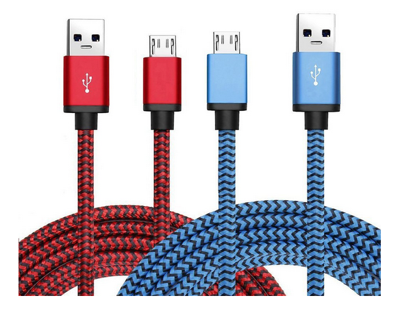 Micro-USB-Kabel in rot und blau von BeneStellar