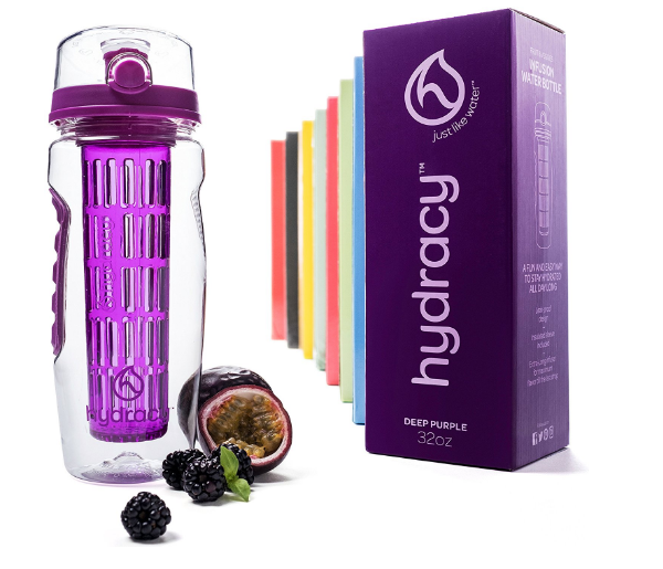Hydracy Trinkflasche für Fruchtstücke