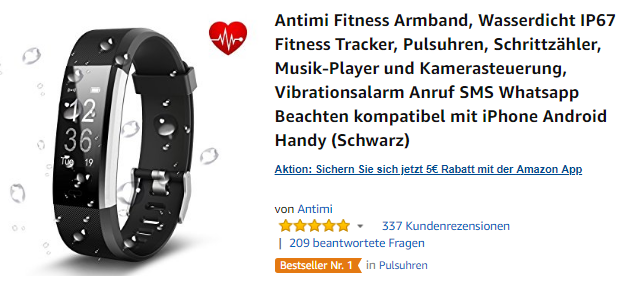Antimi Fitnessarmband