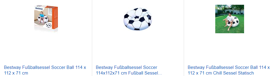 Bestway Fußballsessel zum Aufblasen