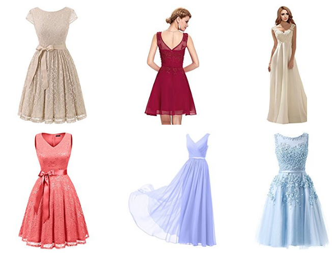 Damen Kleid Brautjungfer