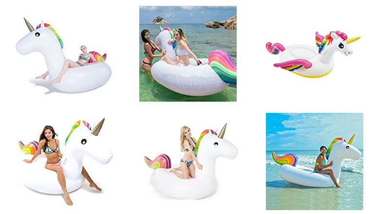 Luftmatratze als Einhorn