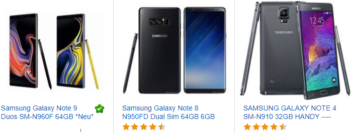 Samsung Galaxy Note Angebote & Schnäppchen