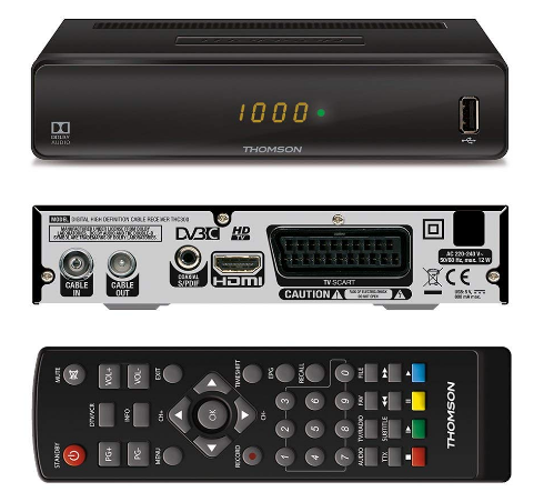 THOMSON THC300 HD Receiver für digitales Kabelfernsehen DVB-C Full HD