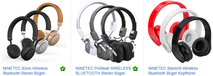 ebay.de Screenshot - NINETEC Bügel-Kopfhörer