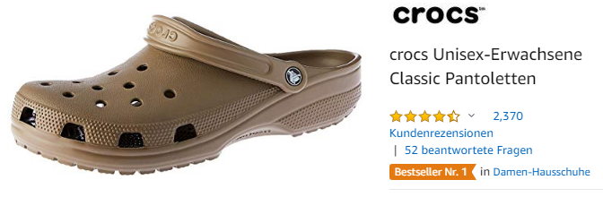 crocs 11005 Unisex-Erwachsene Classic Pantoletten
